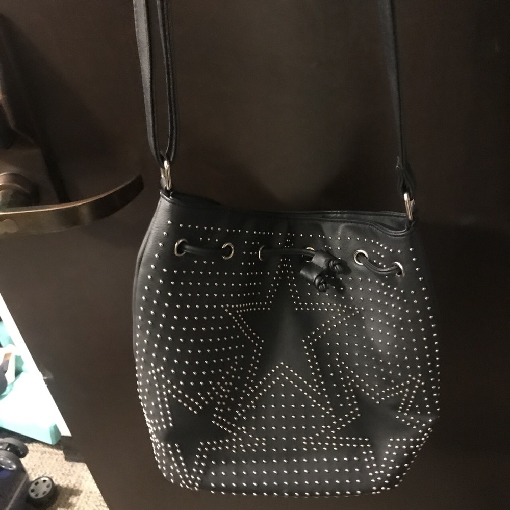 Black Star studded bucket bag